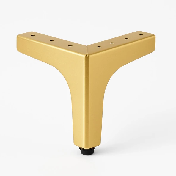 Dekor 17 cm Gold Altın Metal Mobilya Ayağı Dayanıklı Ayak Modern Tasarım Koltuk Sehpa TV Ünitesi - Resim 4