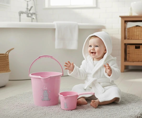 Babyjem Kova & Maşrapa Set Mat Pembe