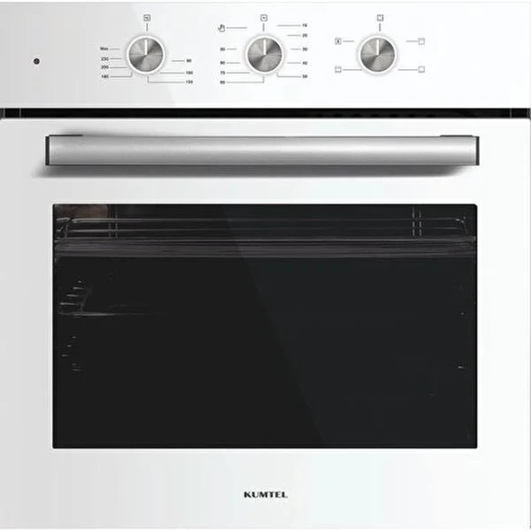 Kumtel Turbo Kristal Beyaz Cam Ankastre Set (DA6-830 Davlumbaz + Ko-40 Tahdf Ocak + B66-SF2 Fırın) - 3