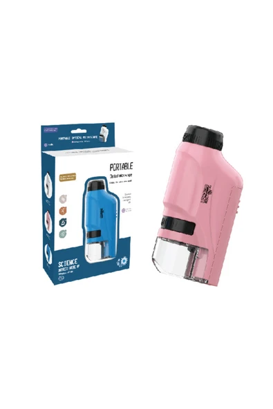 silabor Tek Parça Taşınabilir Mikroskop Oyuncak Mini Deney Cihazı Çocuklar İçin Cep Mini Eğitim Mikroskobu ürün görseli