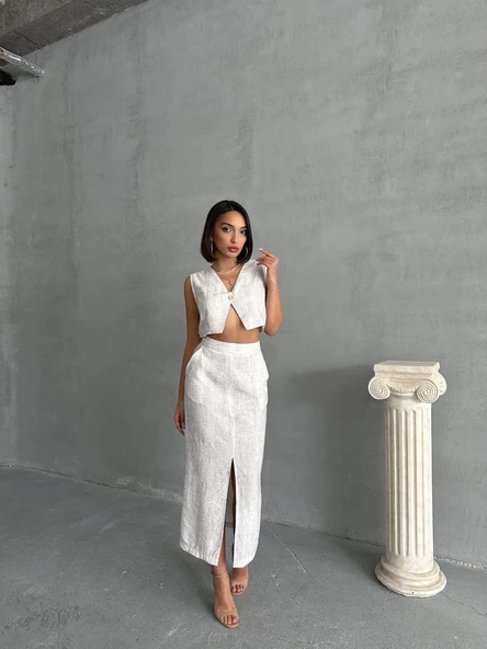 Çilek takım etek yelek - Resim 2