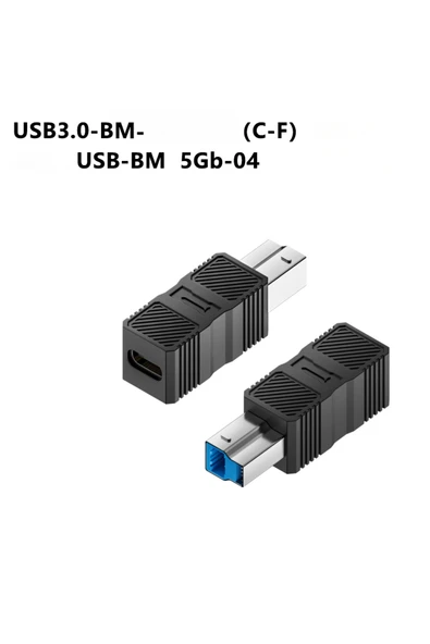 Kuanta Silabor USB-B 3.0 yazıcı adaptörünü bağlamak için Type-C'den B kare port dönüştürücü ürün görseli