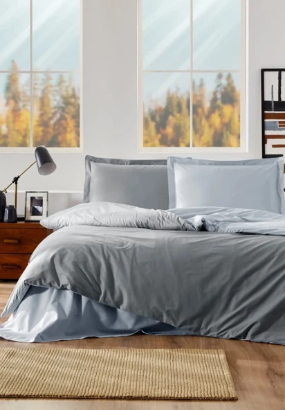 Özdilek Çift Kişilik Ranforce Nev Takımı Colourist Buz Gri ürün görseli 1