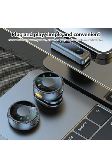 silabor Kablosuz Yaka Mikrofonu Çift Klipsli Type-C Telefon Canlı Yayını Dış Mekan Kaydı için - Resim 3