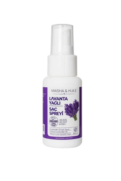 maisha&huile Lavanta Yağlı Saç Spreyi 30 ML- Lavander Oil Hair Spray ürün görseli