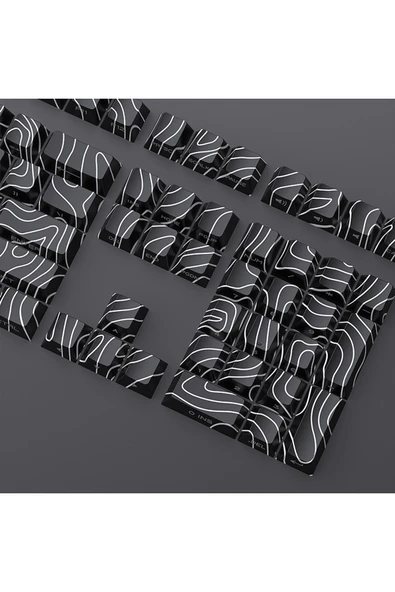 silabor 128 Tuş Keycaps PBT Contour Line Tuş Takımı - Resim 4