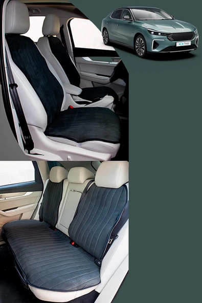 Bod Togg T10F Tay Tüyü Cepli Oto Koltuk Koruyucu Kılıf İyon Serisi Siyah ürün görseli