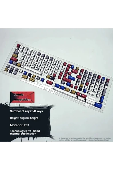 silabor 141 Tuş Keycaps Süblimasyon PBT Klavye Tuş Mekanik Klavye Tuş Takımı ürün görseli