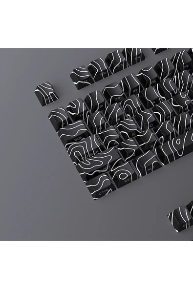 silabor 128 Tuş Keycaps PBT Contour Line Tuş Takımı ürün görseli