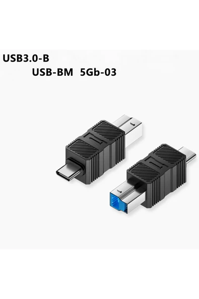 Kuanta Silabor USB-B 3.0 yazıcı adaptörünü bağlamak için Type-C'den B kare port dönüştürücü ürün görseli