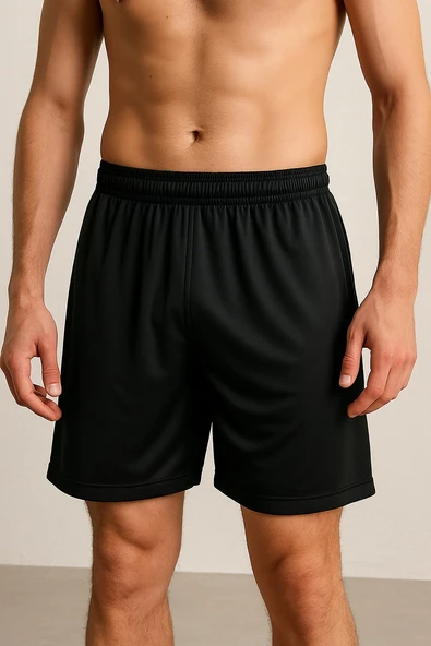 Erkek Siyah Futbol Şortu ve Çorabı Seti - Numara Baskılı Spor Kombin (7 Numara) - 3