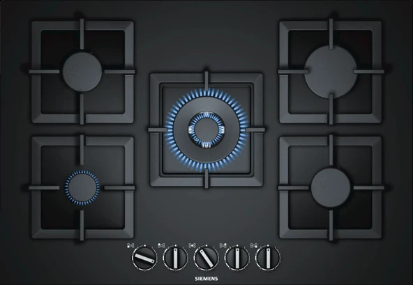 Siemens EP7A6QB20 iQ500 Gazlı Ocak 75 cm Sert cam ürün görseli 1