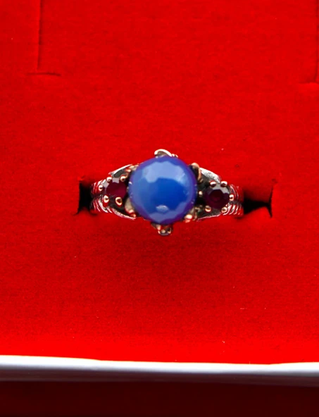 925 Ayar Gümüş Kadın Yüzük sy000104 - Resim 2