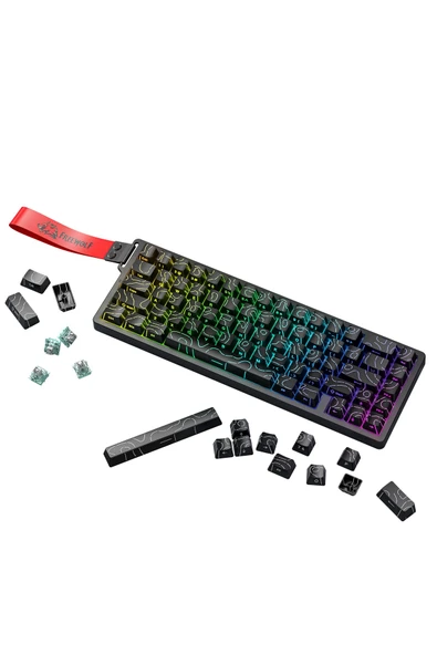 FreeWolf F68 Pro Oyun Klavyesi Manyetik Switch 3 Modlu Kablosuz Bluetooth Kablolu, 8K/1K RGB Klavye - Resim 8