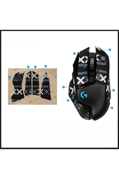 silabor G502 Fare Kaymaz Bant Çıkartma Tape Koruyucu Kavrama Bandı Yükseltme Kiti ürün görseli