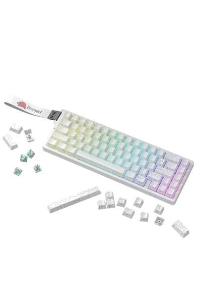 FreeWolf F68 Pro Oyun Klavyesi Manyetik Switch 3 Modlu Kablosuz Bluetooth Kablolu, 8K/1K RGB Klavye - Resim 8