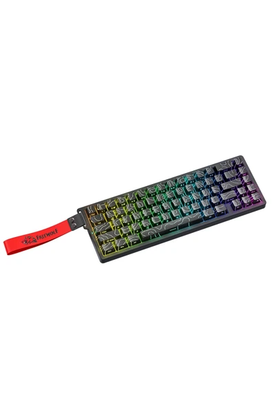 FreeWolf F68 Pro Oyun Klavyesi Manyetik Switch 3 Modlu Kablosuz Bluetooth Kablolu, 8K/1K RGB Klavye - Resim 5