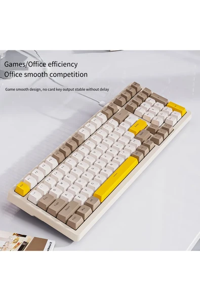 ATAsoft ELEKTRONİK Since 2021 Ziyoulang K3 Max Klavye Red Switch Oyuncu Klavyesi Gaming Mekanik 100 Tuşlu Hotswapp Anti- Ghosting - Resim 4