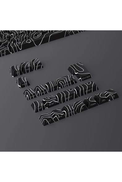silabor 128 Tuş Keycaps PBT Contour Line Tuş Takımı - Resim 3