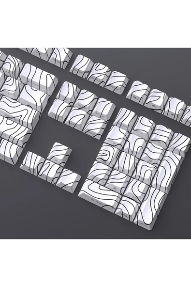 silabor 128 Tuş Keycaps PBT Contour Line Tuş Takımı - Resim 3