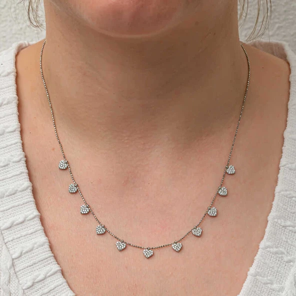 Gümüş Kalpli Şans Kadın Kolye ürün görseli 1