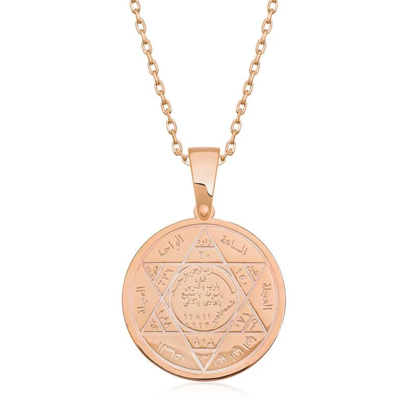 925 Ayar Gümüş Süleyman Mührü Gümüş Kolye ürün görseli 1