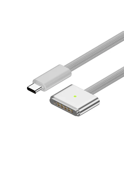 silabor Apple Dizüstü Bilgisayar için Uygun Type-c to Magsafe 3. Nesil Manyetik Hızlı Şarj Kablosu 140w ürün görseli
