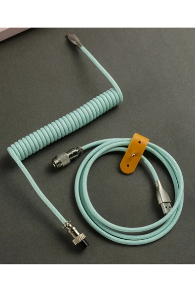 silabor Coiled Kablo, Sarmal Kablo, Mekanik Klavye Kablosu, Type C Usb Kablo Oyuncu Klavyesi Kablosu ürün görseli