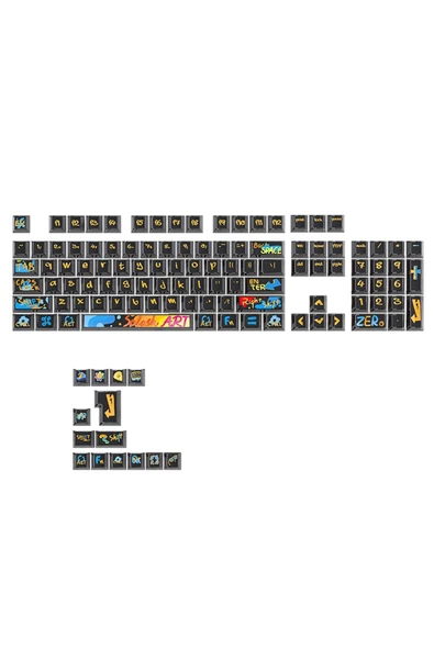 silabor 130 Keys Pudding Keycaps Klavye Tuş İki Renki Kalıplama Keycaps 15 ürün görseli