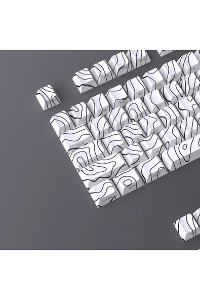 silabor 128 Tuş Keycaps PBT Contour Line Tuş Takımı - Resim 2