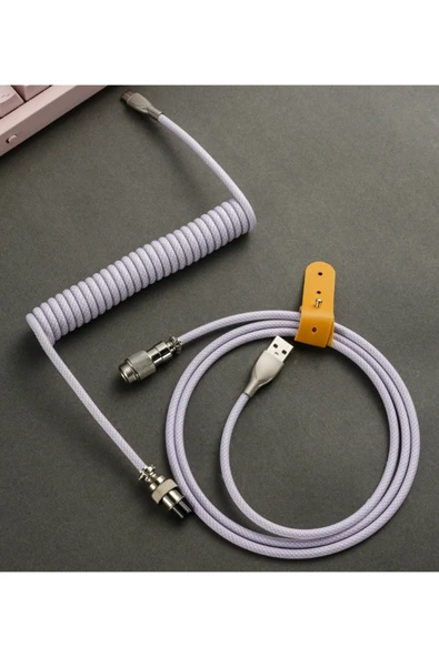 silabor Coiled Kablo, Sarmal Kablo, Mekanik Klavye Kablosu, Type C Usb Kablo Oyuncu Klavyesi Kablosu ürün görseli