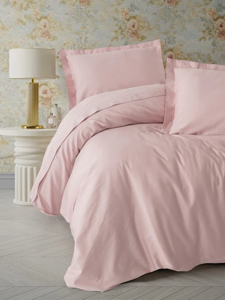 Elegant Pudra Çift Kişilik Saten Nev Takımı ürün görseli 1