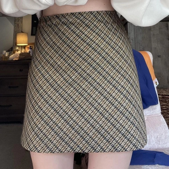 Likralı a kalite mini etek çokrenkli ürün görseli 1