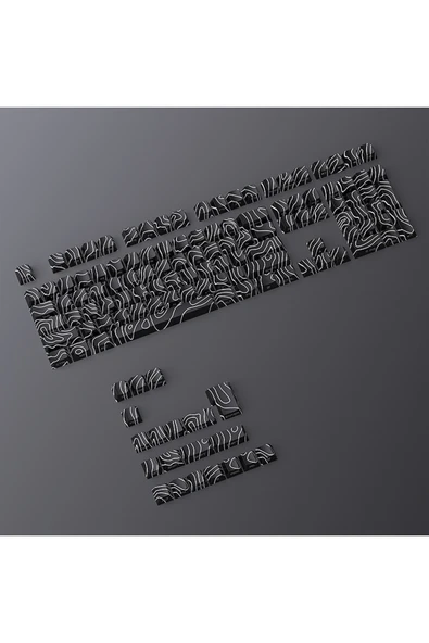 silabor 128 Tuş Keycaps PBT Contour Line Tuş Takımı - Resim 2