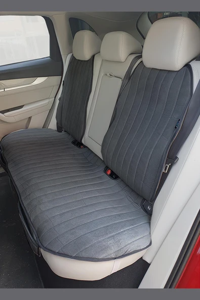 Bod Togg T10F Tay Tüyü Cepli Oto Koltuk Koruyucu Kılıf İyon Serisi Füme - Resim 3