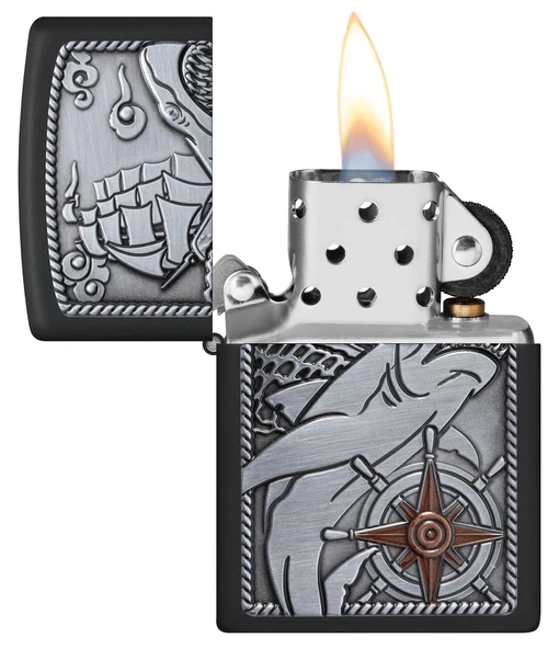 Zippo Shark Shıp Emblem 48120 (8-1) Çakmak - Resim 2