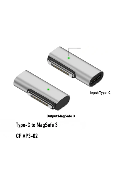 silabor Apple Dizüstü Bilgisayar için Uygun Type-c to Magsafe 3. Nesil PD Hızlı Şarj 140w Dönüştürücü ürün görseli