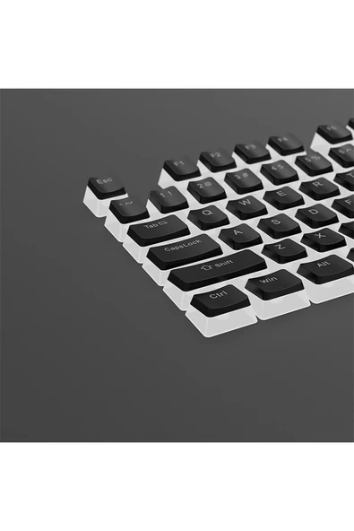 silabor 130 Keys Pudding Keycaps Klavye Tuş İki Renki Kalıplama Keycaps 15 - Resim 2