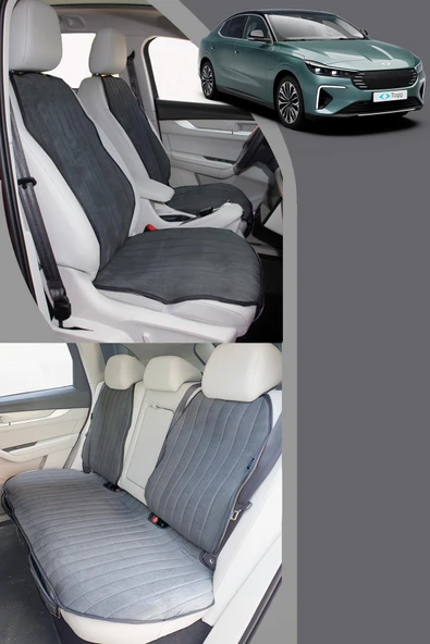 Bod Togg T10F Tay Tüyü Cepli Oto Koltuk Koruyucu Kılıf İyon Serisi Füme ürün görseli