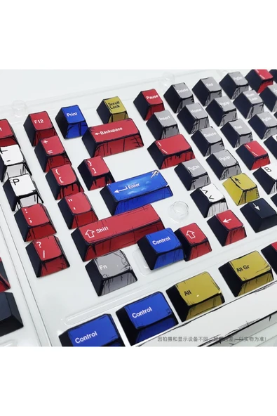 silabor 141 Tuş Keycaps Süblimasyon PBT Klavye Tuş Mekanik Klavye Tuş Takımı - Resim 7