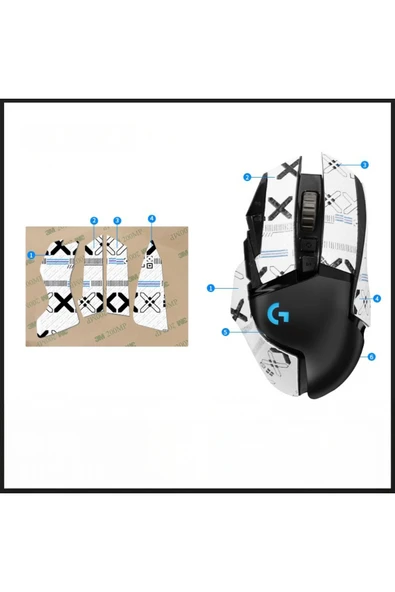 silabor G502 Fare Kaymaz Bant Çıkartma Tape Koruyucu Kavrama Bandı Yükseltme Kiti ürün görseli