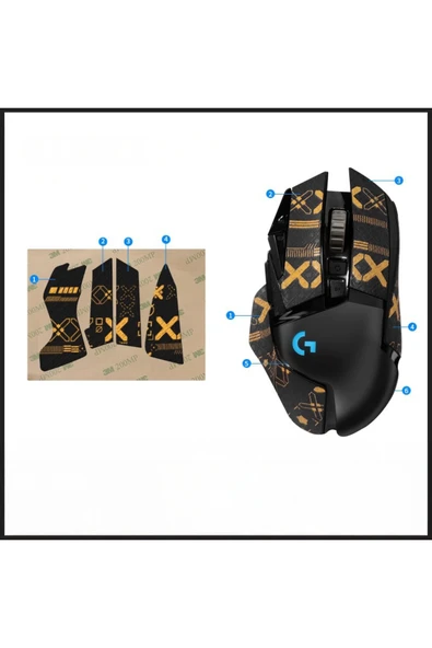 silabor G502 Fare Kaymaz Bant Çıkartma Tape Koruyucu Kavrama Bandı Yükseltme Kiti ürün görseli