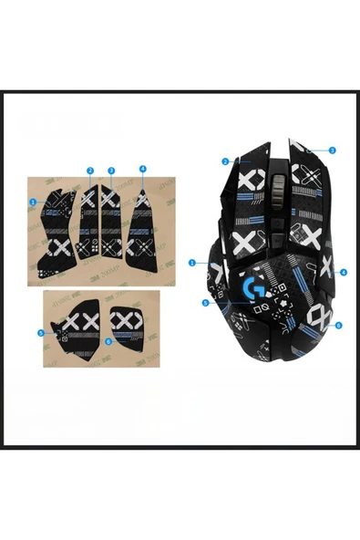 silabor G502 Fare Kaymaz Bant Çıkartma Tape Koruyucu Kavrama Bandı Yükseltme Kiti ürün görseli