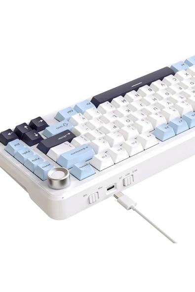 FreeWolf F75 Kablosuz Oyun Klavyesi %75 Hotswap.Üç Modlu Bağlantı 4000 mAh Pil - Resim 6