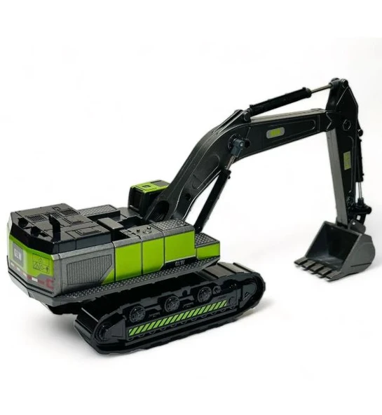 Oyuncak İş Makinaları Metal Uçlu Kepçe Dozer Sürtmeli Ekskavatör - Resim 7