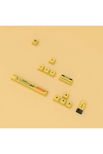 silabor 12 Tuş Keycaps PBT Tuş Takımı Mekanik Klavye Oyuncu Klavyesi Klavye Aksesuar - Resim 2