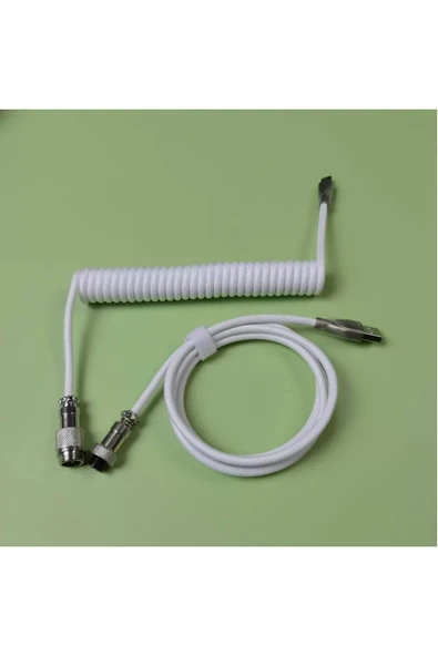 silabor Coiled Kablo, Sarmal Kablo, Mekanik Klavye Kablosu, Type C Usb Kablo Oyuncu Klavyesi Kablosu ürün görseli