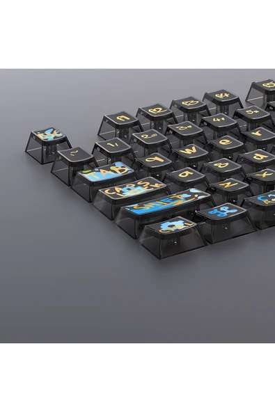 silabor 130 Keys Pudding Keycaps Klavye Tuş İki Renki Kalıplama Keycaps 15 - Resim 6