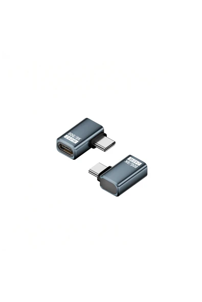 silabor TYPE-C USB 4.0 USB 240W 80 GB USB Bellek 90 Derece Dirsek Dik Açılı L Şeklinde USB4.0 Adaptörü ürün görseli