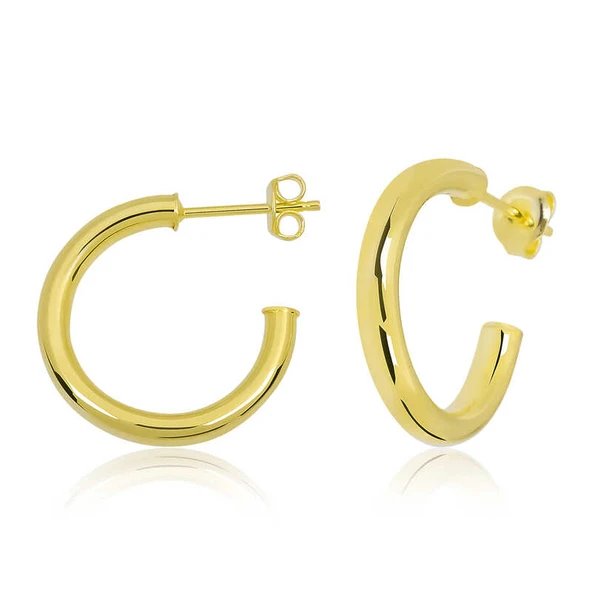 Gümüş Çivili Halka Küpe ürün görseli 1